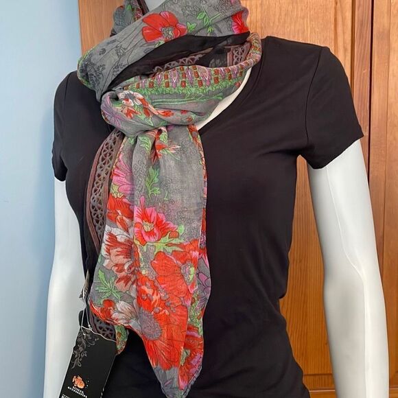 Somas Accessories Greece Scarf Shawl floral - Picture 1 of 6